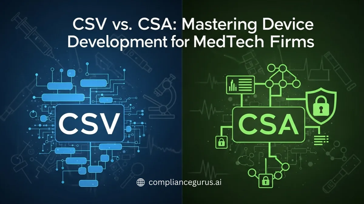 CSV vs. CSA: Mastering Device Development for MedTech Firms