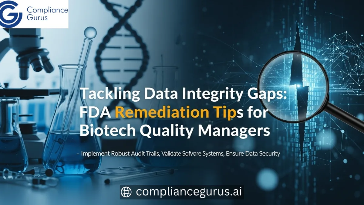 Tackling Data Integrity Gaps: FDA Remediation Tips for Biotech Quality Managers