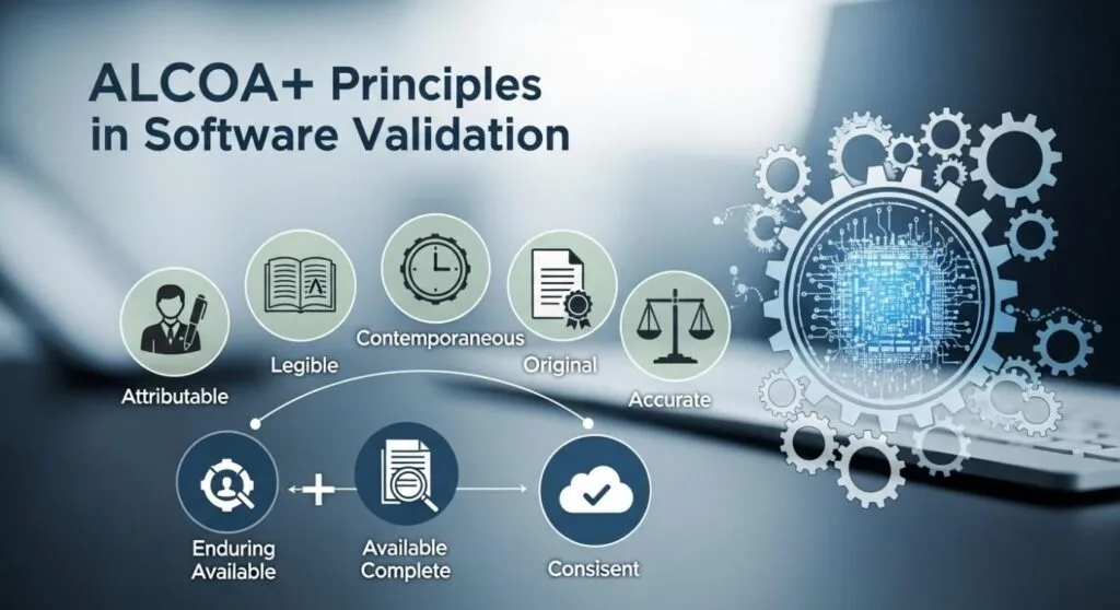 ALCOA+ principles in software validation