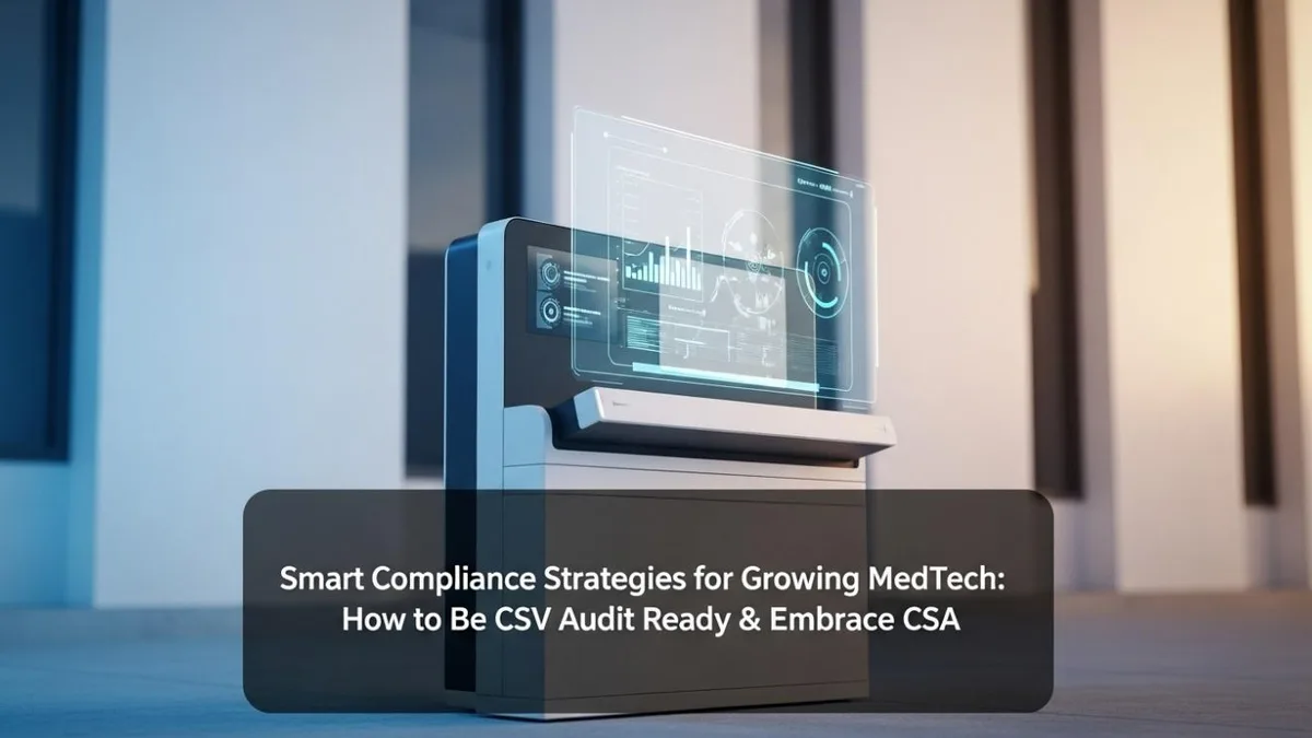 Smart Compliance Strategies for Growing MedTech Firms: How to Be CSV Audit Ready & Embrace CSA?