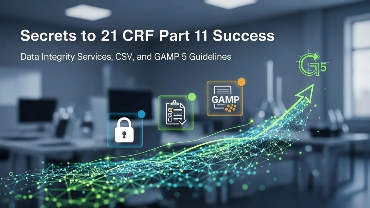 Secrets to 21 CFR Part 11 Success with Data Integrity Services, CSV, and GAMP 5 Guidelines