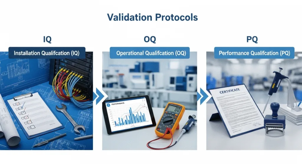 Validation protocols IQ OQ PQ